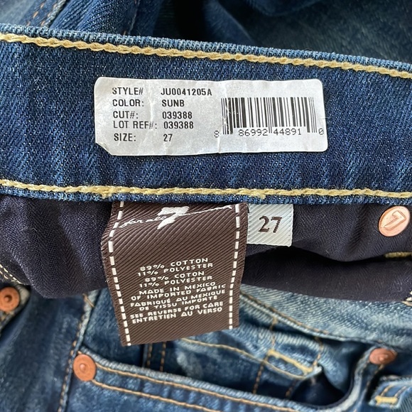 7 for all mankind Genevieve SUNB wash mid rise skinny Jean, size 27 - Picture 4 of 6